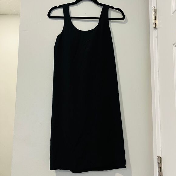 Madewell Look Out Bow Black 100% Silk Mini Dress size XS - Picture 2 of 5